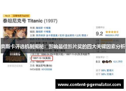 奥斯卡评选机制揭秘：影响最佳影片奖的四大关键因素分析