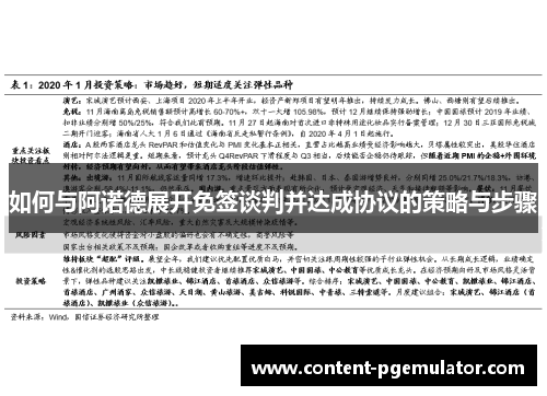 如何与阿诺德展开免签谈判并达成协议的策略与步骤